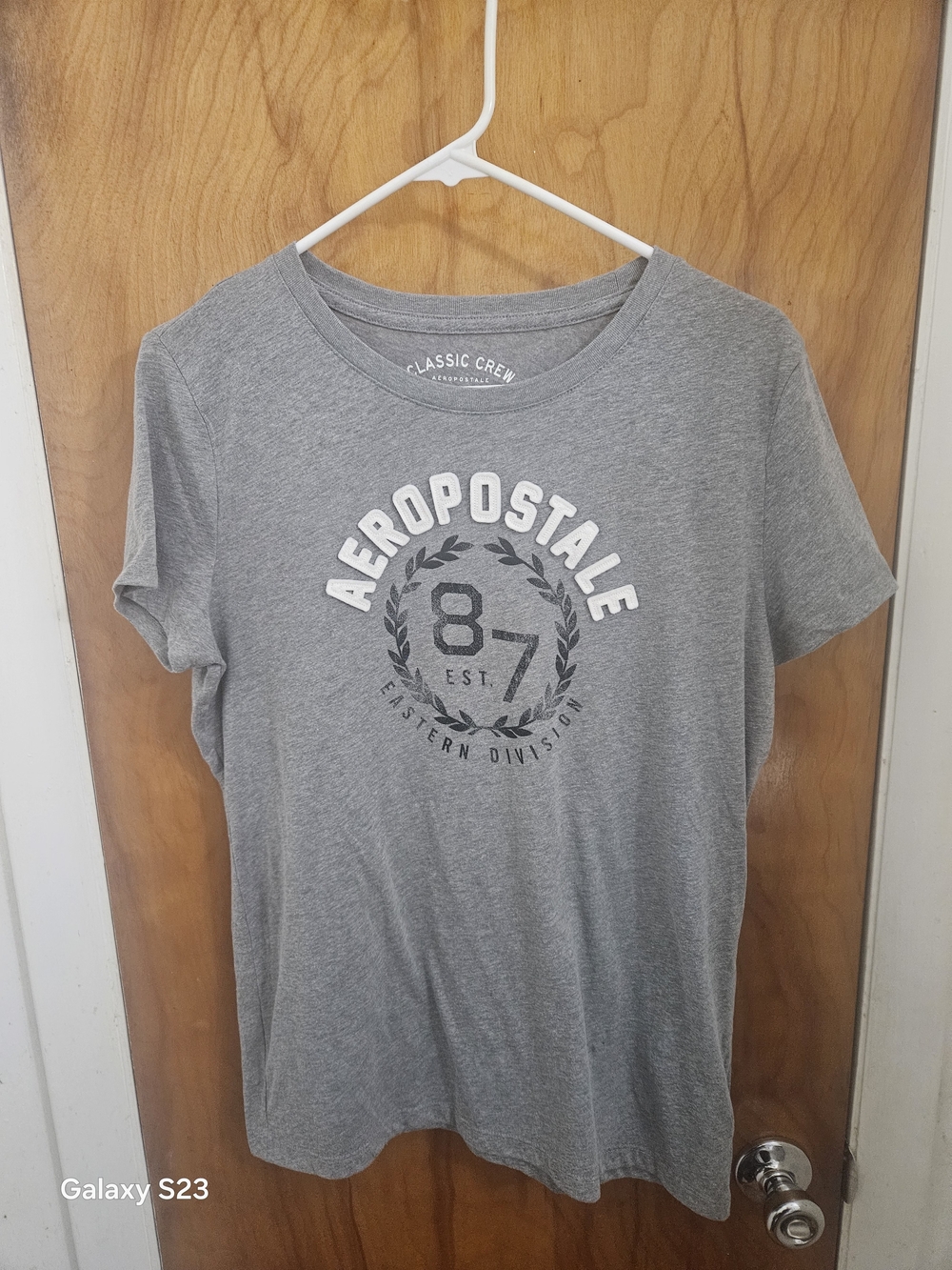 Aeropostale Gray Graphic 87 Logo Short Sleeve Tee